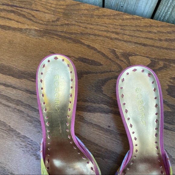 Vintage 90s 1990s y2k 2000s Trendy Fashion girl sling back Block Heels 6 - Picture 9 of 11